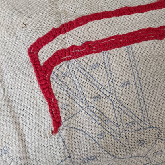 Vintage Punch Needle Rug Foundation Antique Car Pattern American Thread Company - Picture 3 of 10